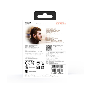 Logo trade promotional merchandise picture of: WIRLESS HEADPHONES BP80 SILICON POWER