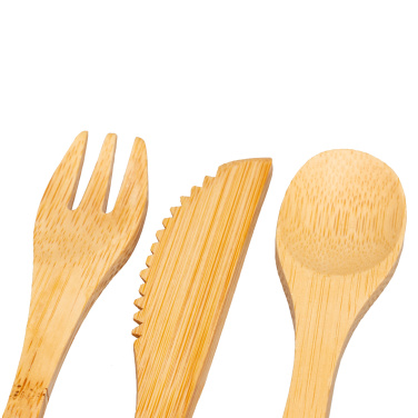 Logotrade corporate gift image of: Bamboo cutlery set BONNEVILLE