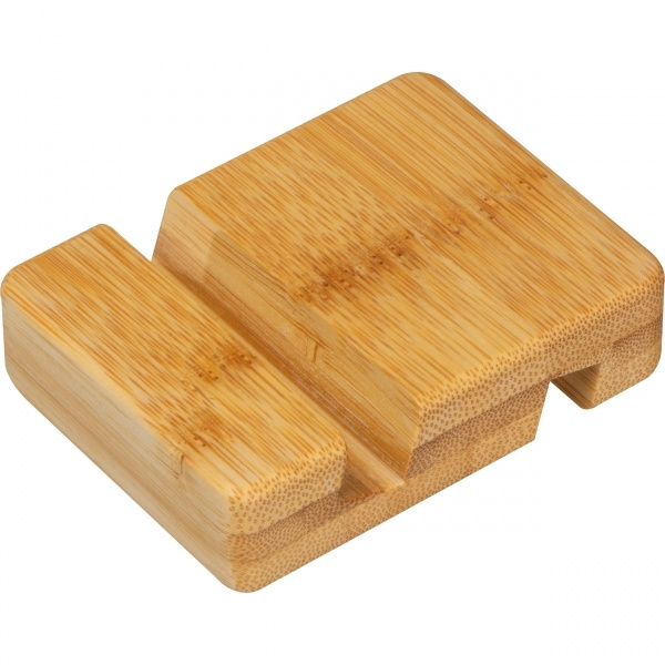 Logo trade business gift photo of: Bamboo smartphone holder SAN SEBASTIAN