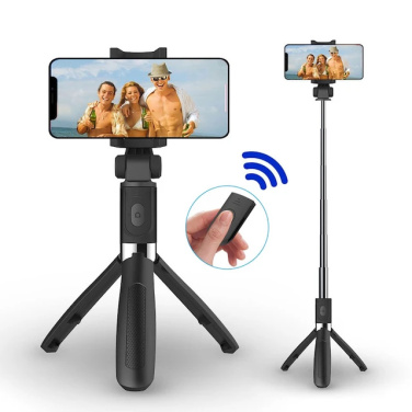 Logo trade promotional items image of: Selfie stick with tripod, K06