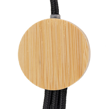 Logotrade corporate gifts photo of: 3-in-1 cable with elighted logo in a wooden casing, LH-ZMU06