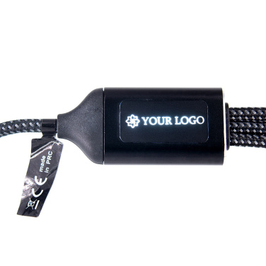 Logo trade business gift photo of: 3 in 1 cable with elighted logo Pierre Cardin