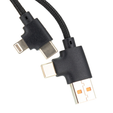 Logotrade advertising product picture of: 4in1 long wooden cable with elighted logo for engraving