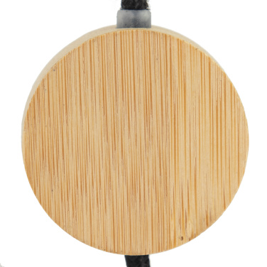 Logotrade corporate gift picture of: 4in1 long wooden cable with elighted logo for engraving