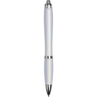 Logotrade promotional merchandise image of: Curvy ballpoint pen with frosted barrel and grip