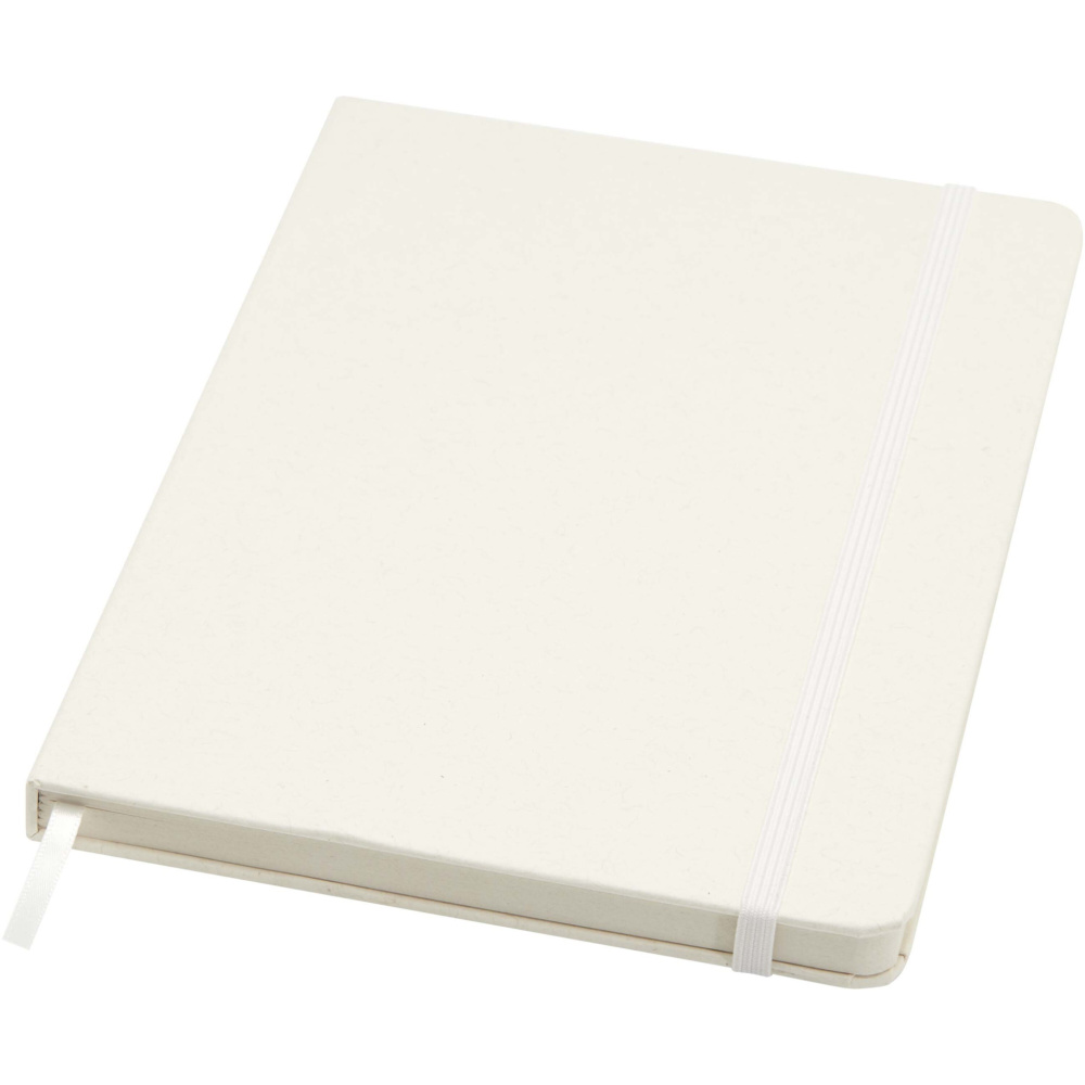 Logo trade promotional item photo of: Bass A5 recycled hard cover notebook with lined pages