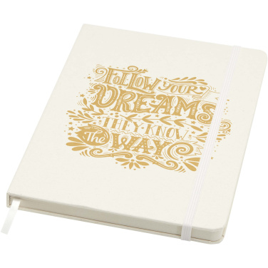 Logo trade promotional items picture of: Bass A5 recycled hard cover notebook with lined pages