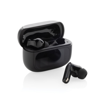 Logo trade promotional gifts image of: Airtune RCS recycled plastic ANC earbuds with touch screen