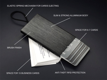 Logotrade promotional product image of: RFID credit and business card holder 126615500