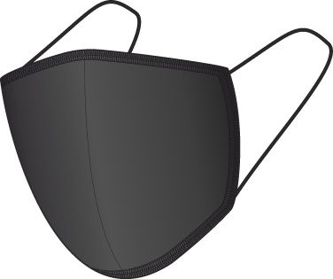 Logo trade promotional giveaways picture of: BLACK-BLACK cotton face mask 140116500