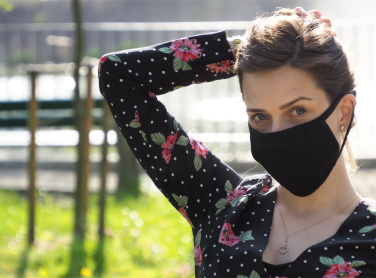 Logo trade business gift photo of: MARS cotton mask (size M) 1379165