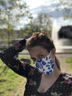 Logo trade business gifts image of: VENUS PRO cotton face mask with a pocket an HEPA filter 1378165