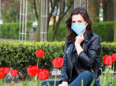 Logo trade business gifts image of: VENUS PRO cotton face mask with a pocket an HEPA filter 1378165