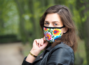 Logo trade promotional merchandise photo of: MARS PRO cotton mask (size M) with pocket and HEPA filter 1380165