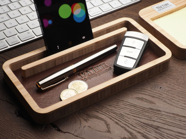 Logo trade promotional items image of: Wooden desk organiser 1852292