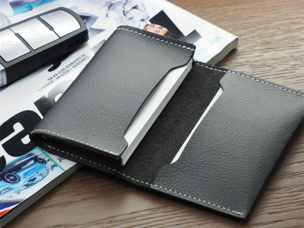 Logo trade business gifts image of: Business card holder 1166157