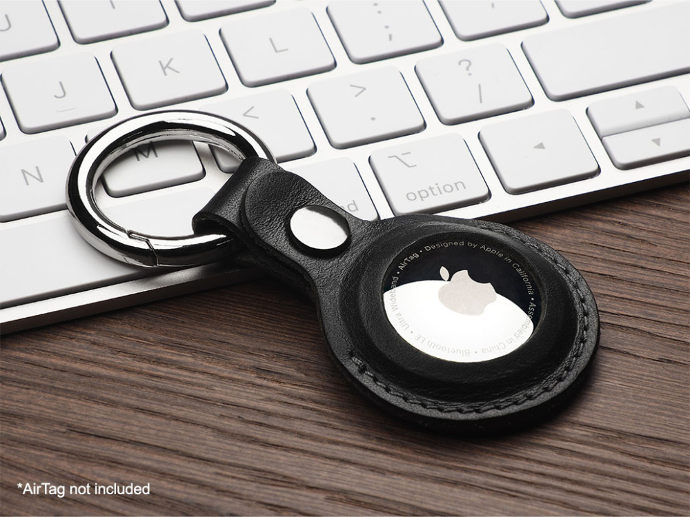 Logo trade promotional items image of: Keyring with holder for AirTag 1914141