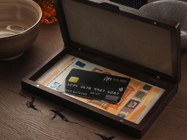 Logotrade promotional merchandise picture of: Wooden bill box 1816121