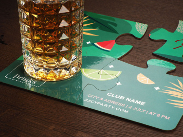 Logotrade promotional giveaways photo of: Set of 4 PUZZLE glass coasters 1835117