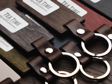 Logo trade promotional giveaways picture of: Wooden keyring 1853121