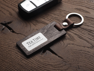 Logo trade advertising products image of: Wooden keyring 1853121
