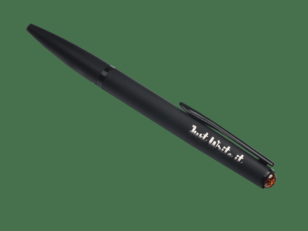 Logo trade promotional product photo of: Ball pen with AMBER stone 2070036