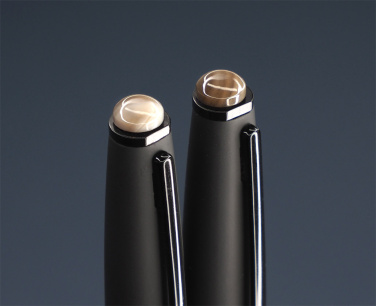 Logotrade promotional merchandise photo of: Striped Flint Pen set 1284036