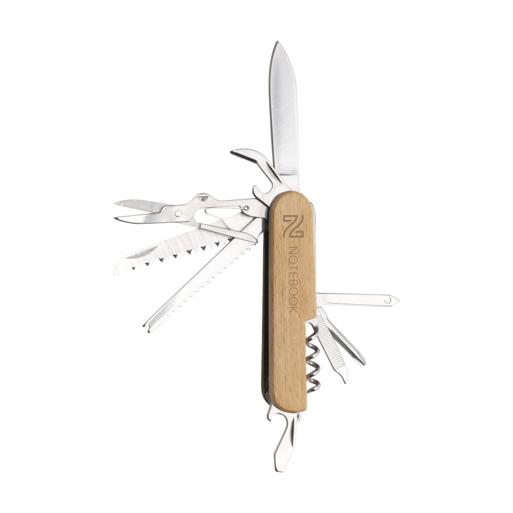 Logo trade advertising products image of: Beechwood Pocket knife