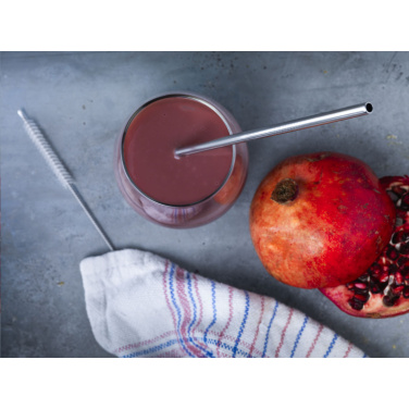 Logotrade promotional item image of: Reusable 1 piece ECO Straw Set stainless-steel straw