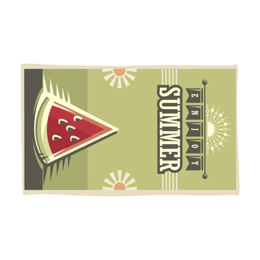 Logo trade advertising product photo of: Printed RPET BeachTowel 350 g/m² 100x180
