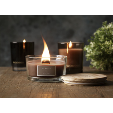 Logotrade promotional gift picture of: Wooosh Flame Scented Candle Dark Amber