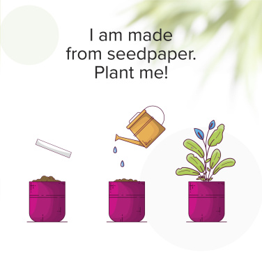 Logotrade promotional giveaway picture of: Seed Paper Bookmark