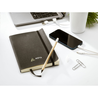 Logotrade promotional merchandise picture of: Monti Recycled Leather - Paper Notebook A5