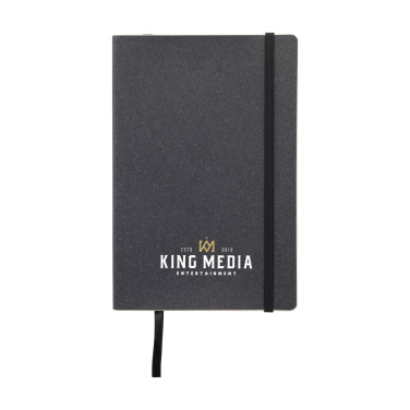 Logotrade promotional item image of: Monti Recycled Leather - Paper Notebook A5