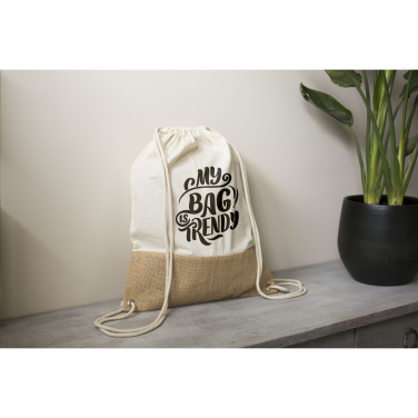 Logo trade promotional giveaways image of: Combi Organic Backpack (160 g/m²)