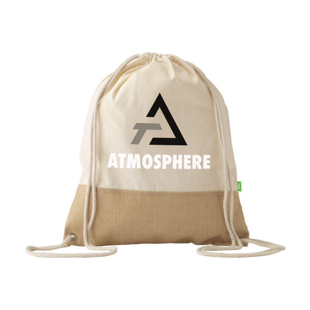 Logotrade promotional giveaway picture of: Combi Organic Backpack (160 g/m²)