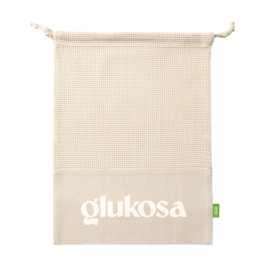 Logotrade corporate gift image of: Natura Organic GOTS Mesh Bag (120 g/m²) fruit bag