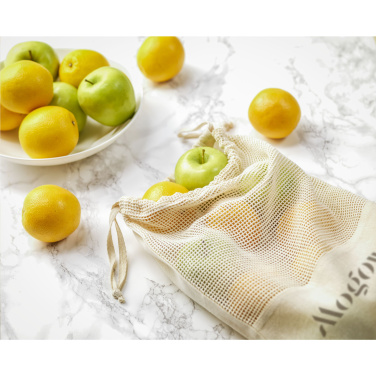 Logotrade promotional gifts photo of: Natura Organic GOTS Mesh Bag (120 g/m²) fruit bag