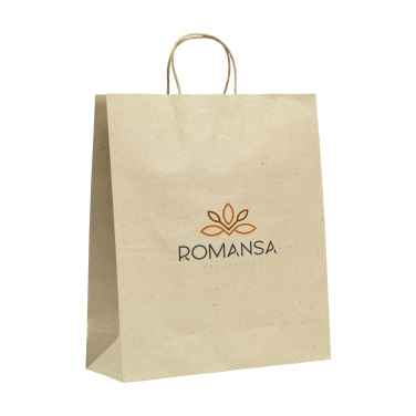 Logo trade promotional products picture of: Leaf It Bag recycled grass paper (120 g/m²) XL