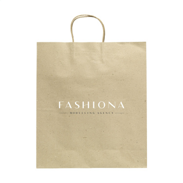 Logo trade promotional merchandise photo of: Leaf It Bag recycled grass paper (120 g/m²) XL
