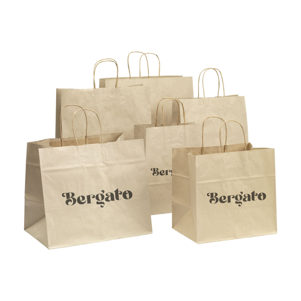 Logo trade corporate gift photo of: Leaf It Bag recycled grass paper (90 g/m²) L