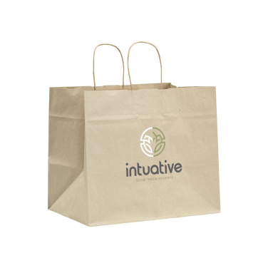 Logo trade promotional merchandise photo of: Leaf It Bag recycled grass paper (90 g/m²) XL