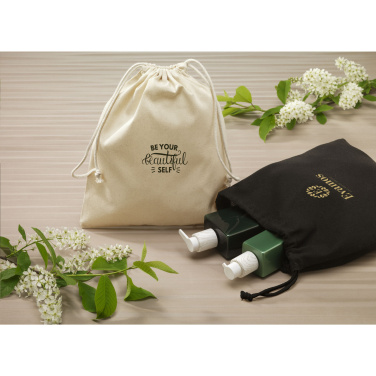 Logo trade promotional giveaways image of: Gift Pouch GRS Recycled Cotton (150 g/m²) M