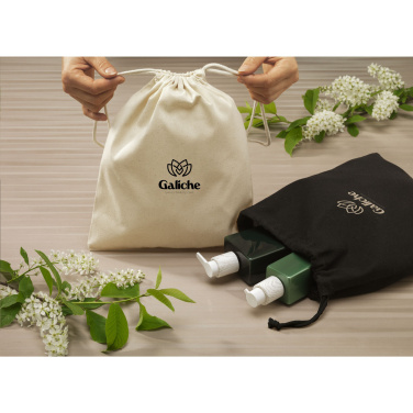 Logotrade promotional merchandise image of: Gift Pouch Natural GRS Recycled Cotton (150 g/m²) M