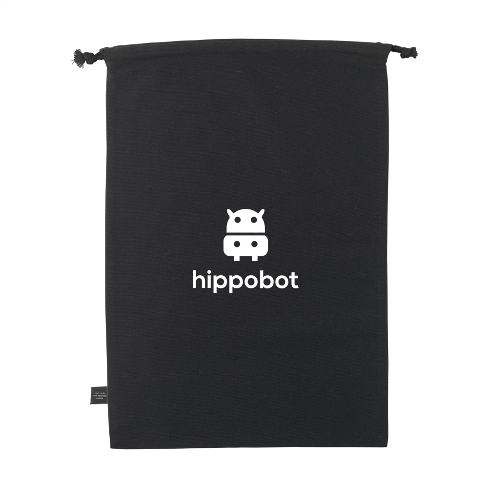 Logo trade corporate gifts picture of: Gift Pouch GRS Recycled Cotton (150 g/m²) L