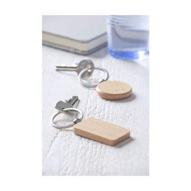 Logotrade promotional giveaway picture of: WoodKey Circle keychain