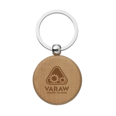 Logo trade promotional products picture of: WoodKey Circle keychain