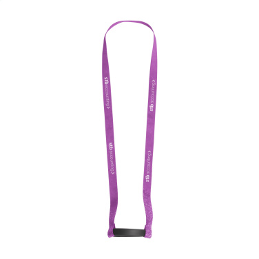 Logo trade promotional merchandise picture of: Lanyard Sublimation RPET 1.5 cm with Cup holder