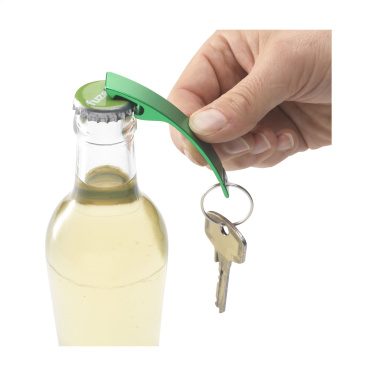 Logo trade advertising products picture of: Alu Opener GRS Recycled keyring
