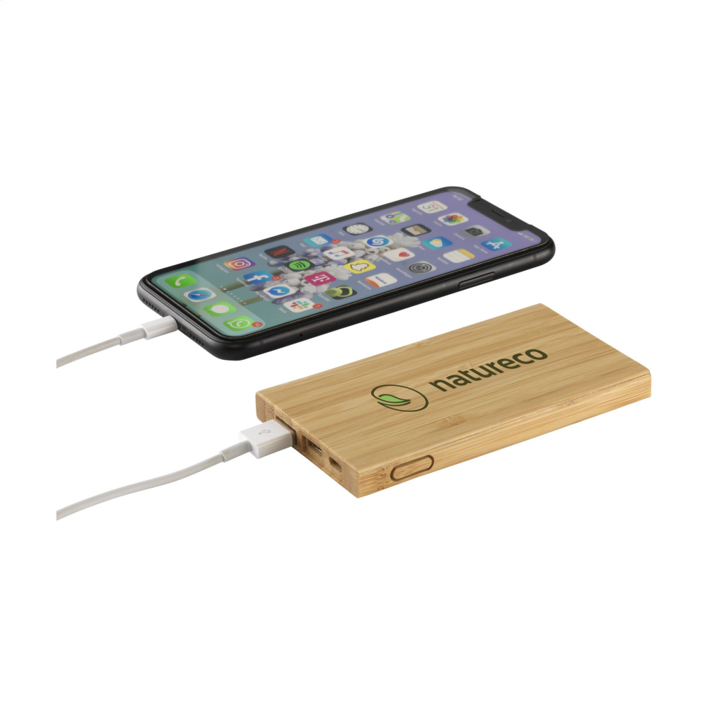 Logotrade promotional merchandise image of: Bamboo 4000 Powerbank external charger